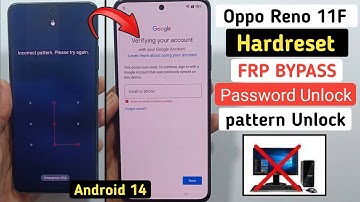 How To Hard Reset OPPO RENO 11F 5G || Oppo Reno 11F 5G FRP Unlock Android 14 || Without Pc