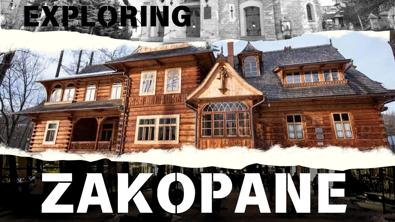 Zakopane, Poland 4K Walking Tour - A rainy day in winter