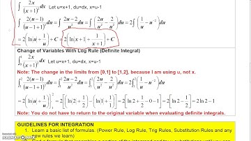 Calculus 1 Lecture 5 2  Integrals Involving Natural Logs
