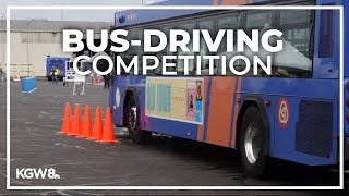 Nation's best bus drivers show their skills at competition in Portland