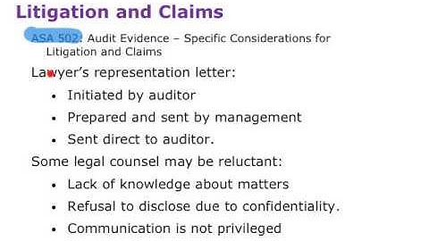 22522 Autumn Session, 2016 - Topic 10 - Completing the Audit