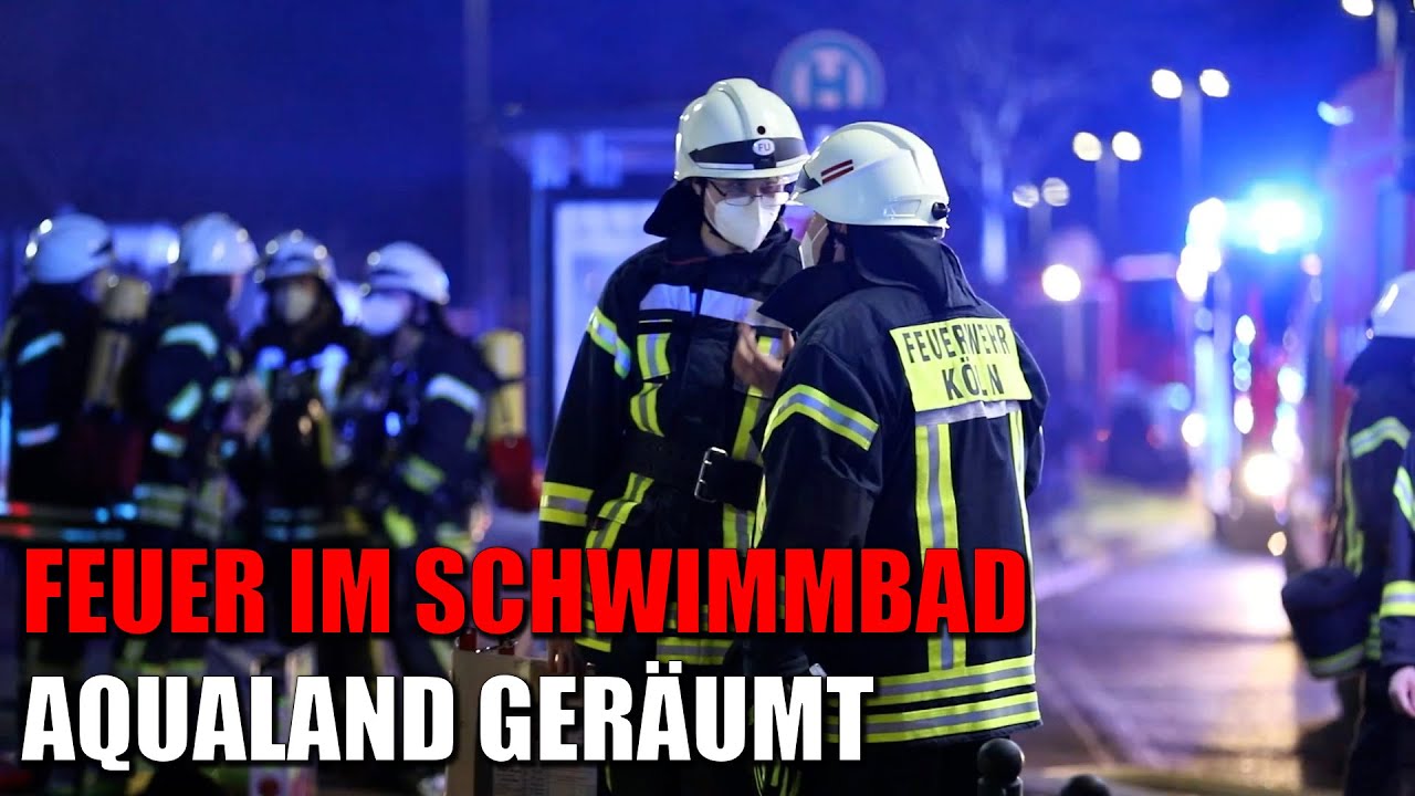Feuer im Aqualand Köln - Feuerwehr löscht brennende Waschküche im Keller | 17.02.2022
