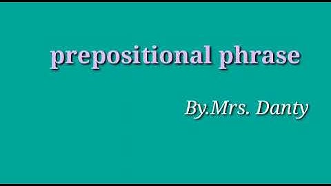 prepositional phrase
