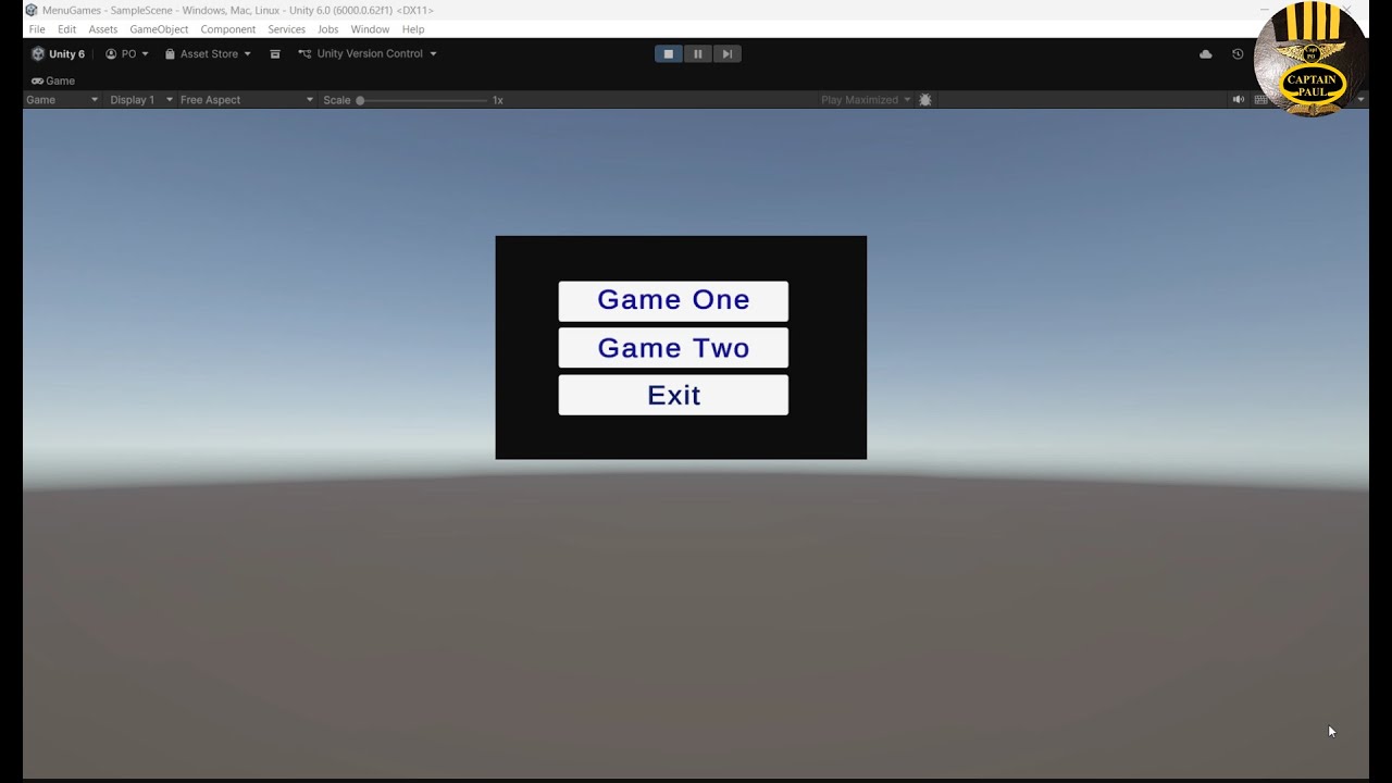 How to Build a Simple Main Menu in Unity 3D 6000. - YouTube