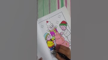 "Festive Christmas Coloring Pages for Kids 🎄| Holiday Fun Art to Color!" #drawing #christmas#art