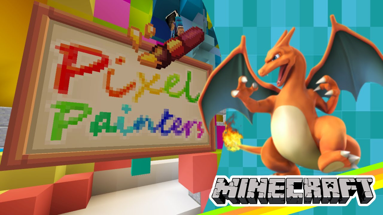 PIXEL PAINTERS   Hypixel Minigame   CHARIZARD
