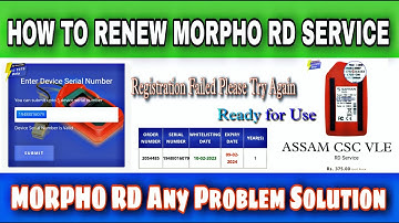 || No single device registered yet morpho || How to Renew Morpho Rd Service Device 2023