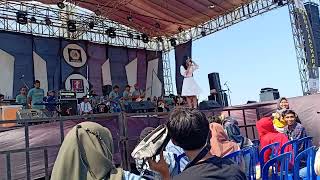 Sherly Kdi Bersama Adella  Menyapa Penonton Grebek Besar Lapangan Tembiring Demak