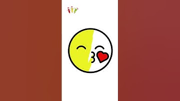 Vẽ và Tô Màu Icon Cảm Xúc | How to Draw and Color A Emoji #shorts #drawing #coloring #howtodraw