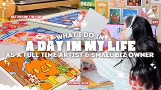 A Day In My Life As A Full Time Artist & Small Business Owner | Studio Vlog