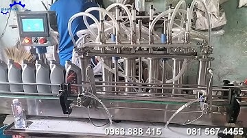 Máy chiết rót chai dầu nhớt tự động| Dây chuyền chiết rót dầu nhớt
