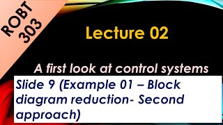 ROBT 303 - Lecture 02.05 - Example 01 - Block diagram reduction (Slide 9) - Second approach