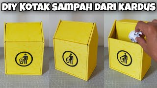 Cara Membuat Kotak Sampah Mini Dari Kardus | Ide Kreatif Kardus Bekas