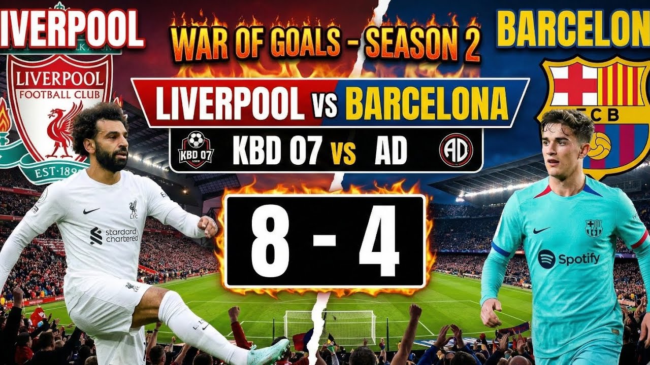 Liverpool DOMINATES 🔥 | 8-4 vs Barcelona | War of Goals S2 #hallofwar #tournament #gaming #fc26