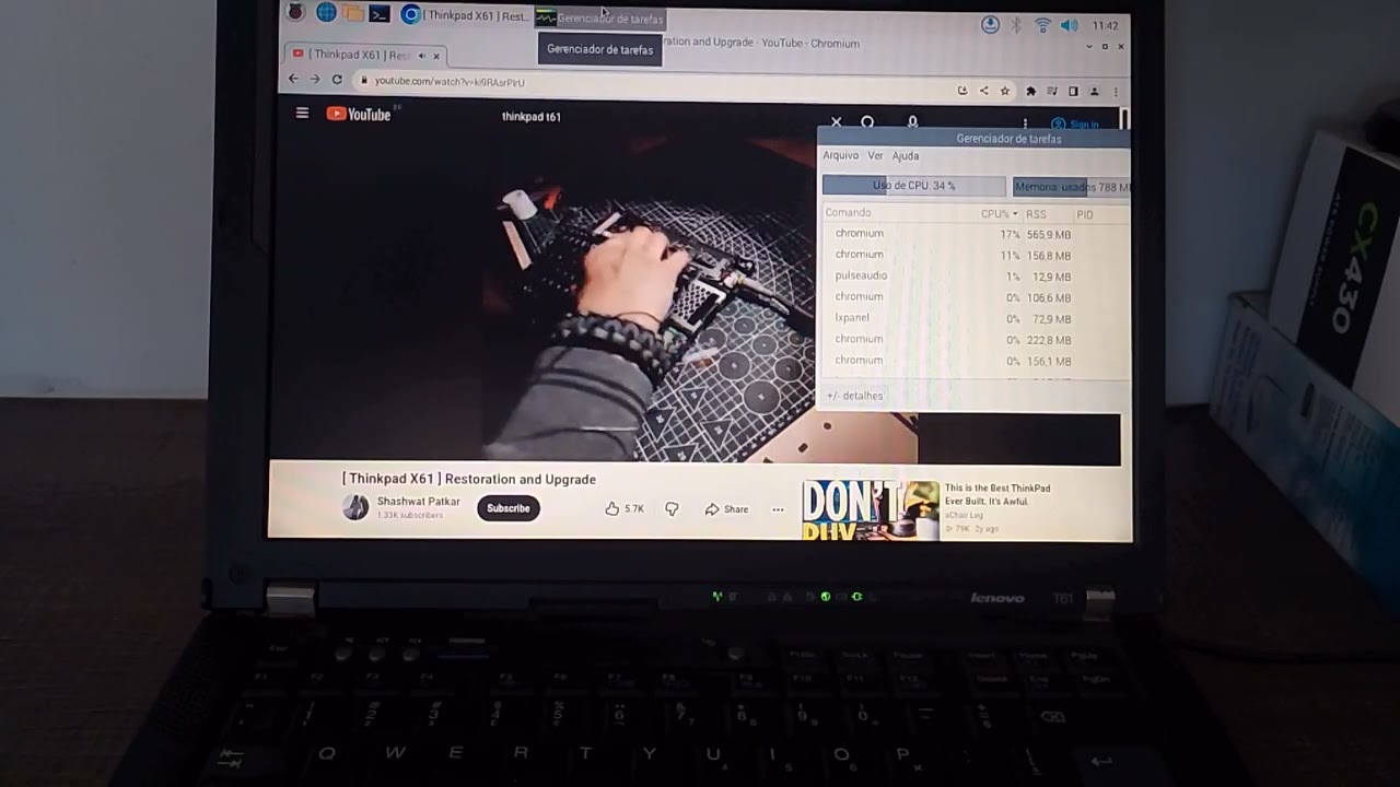Thinkpad T61 - Raspbian OS (2026) - YouTube