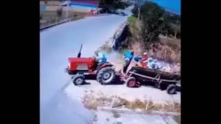 Accidente de tractor Captado en camara #Accidente