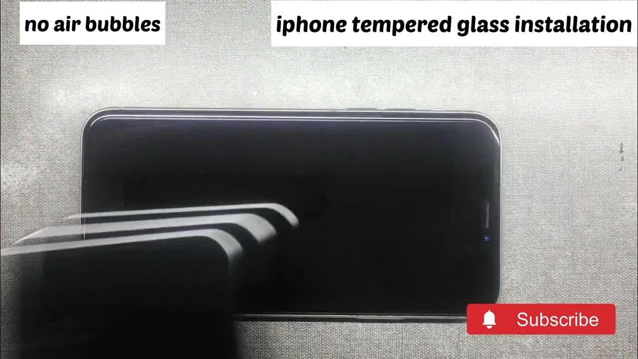 How to install iPhone tempered glass screen protector best way no air bubbles temperedglass