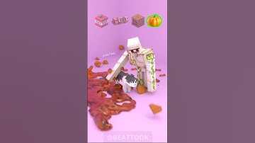 Heroic Iron Golem in Minecraft vs Real Life Satisfying 3D Cloth and Fluid Simulation