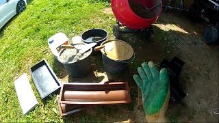 картинка: Тротуарная плитка, изготовление подробно, замес раствора