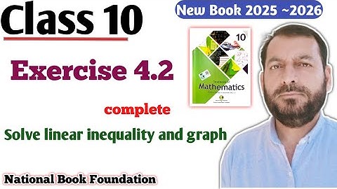 Class 10 Exercise 4.2 NBF Maths | Ex 4.2  Fbise maths 10th Solve inequality and graph