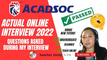 ACADSOC INTERVIEW QUESTIONS || ESL COMPANY FOR UNDERGRADUATES & BEGINNERS || ACADSOC INTERVIEW 2022