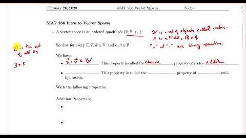 Vector Spaces, Closure Properties