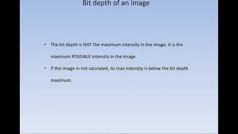 Bit depth, saturation and underexposure