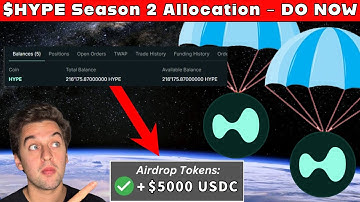 Hyperliquid AIRDROP Allocation Season 2 - DO THIS NOW