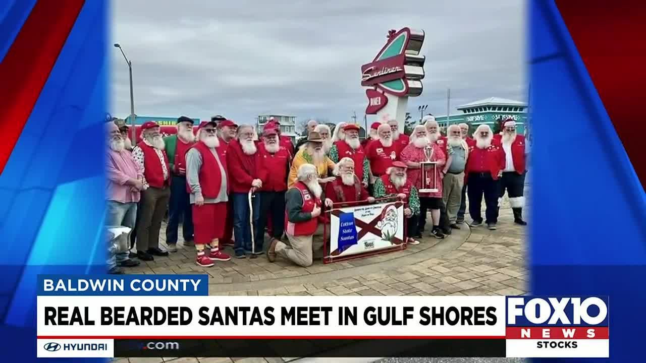 Real bearded Santa's meet in Gulf Shores