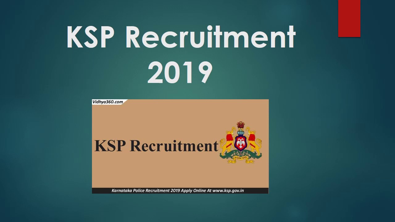 KSP Recruitment 2019, 3041 Constable (Armed & Civil) Jobs, Apply Online
