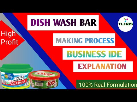 Dishwash Bar Making Formula || Round Dishwash Bar Manufacturing ||  Process/Business