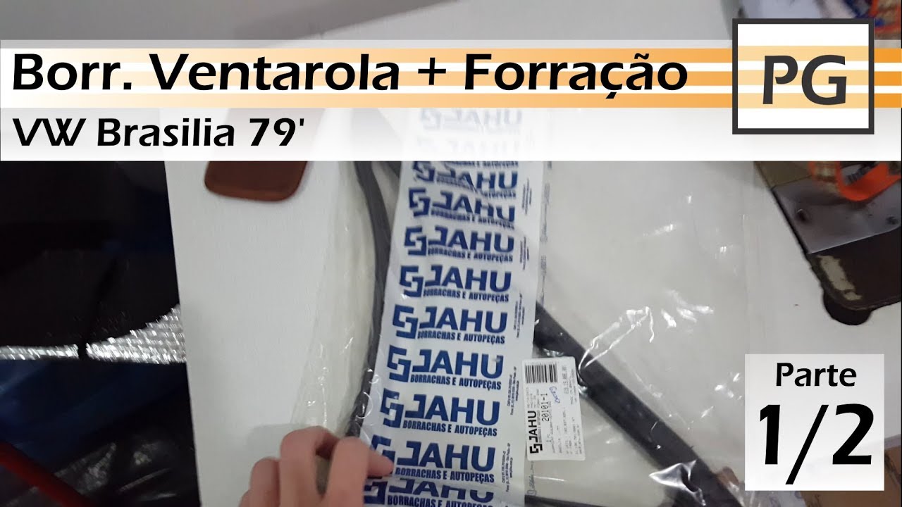 VW Brasilia - Troca Borracha Quebravento + Instal. Forração 
