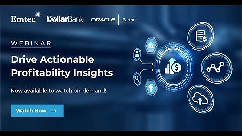 Webinar  Drive Actionable Profitability Insights