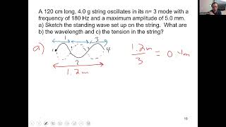 Detailed Standing Wave on a String - Example Problem Information