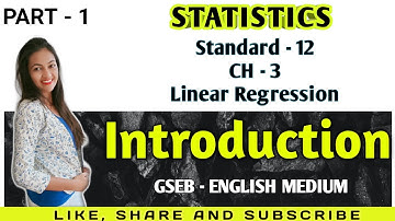 Linear Regression | Statistics Class 12 | English Medium | GSEB