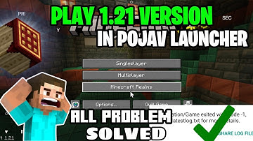 How To Play 1.21 In Pojav Launcher new trick 🤫 || without crash and Java runtime fix 😱 #minecraft