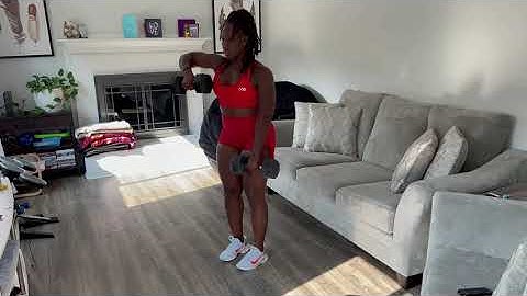 Dumbbell Alternating Upright Rows At Home