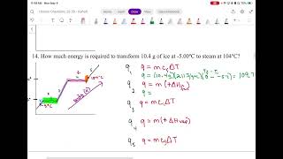 Thermochemistry - Heating &amp; Cooling Curves Practice Problem 14