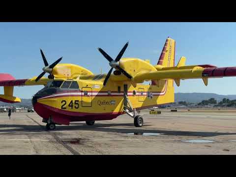 Super Scooper CL-415 Aircraft Arrive at Van Nuys Airport