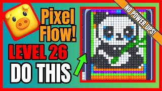 Pixel Flow! Level 26 NO HINT First Try Solution | How to Beat