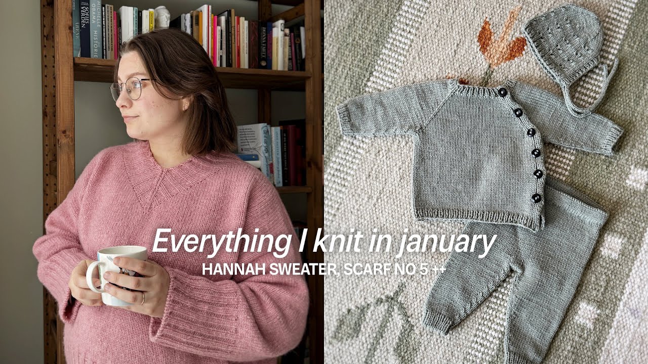 Все, что я связала в январе, я сделала сама: свитер и шарф № 5++.