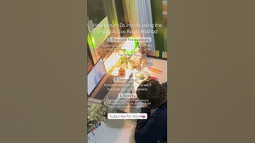 The 3-step active recall method! #study #studymotivation #revision #alevels2024 #gcses