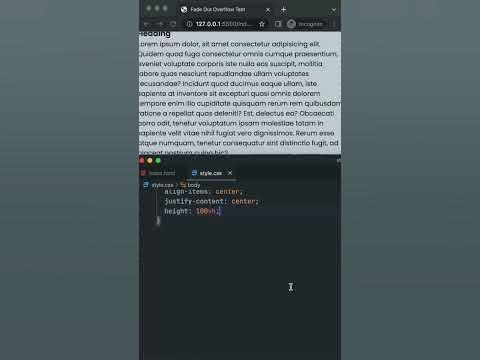 Fade on Text Overflow with #CSS - YouTube
