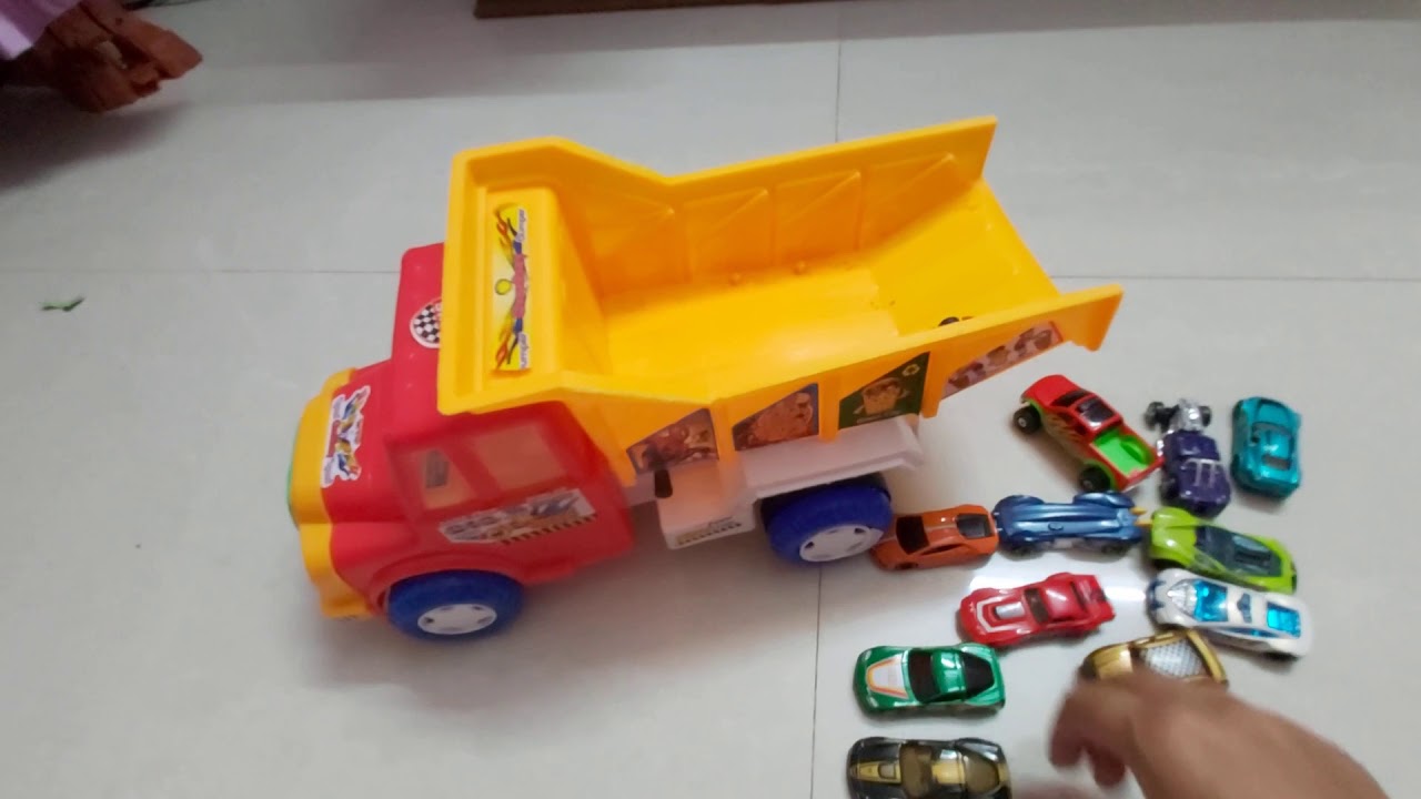 Collection of Hot wheels cars along with Dump truck toy YouTube