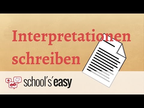 Video: Wie Schreibt Man Eine Versanalyse