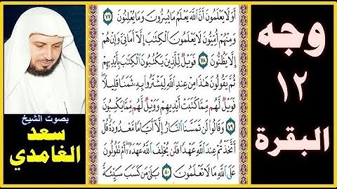 صفحة 12 - سورة البقرة - بصوت سعد الغامدي - أولا يعلمون أن الله يعلم ما يسرون وما يعلنون