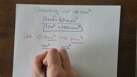 Ex 3 cm2 to mm2