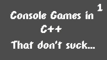 Console Games in C++ that don