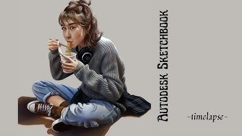 Autodesk Sketchbook digital painting -timelapse-