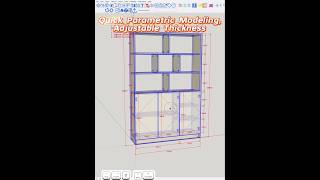 Quick Parametric Modeling, Adjustable Thickness#SketchUp #cnc #archiwood